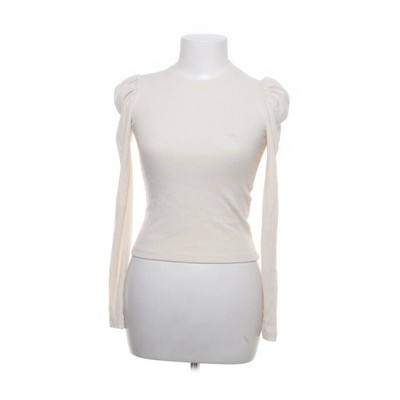 Pull & Bear, Langarmshirt, Größe: S, Beige, Einfarbig, Rippenstrick, Damen #VNV