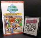 Atari 2600 Track & Field Game Cartridge And Manual 1984 Konami Original Rare