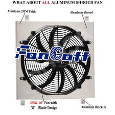 Aluminum Radiator Shroud16fan For 1966-1977 Ford Bronco L6 V8 Conversions Aluminum Radiator Shroud16fan For 1966-1977 Ford Bronco L6 V8 Conversions