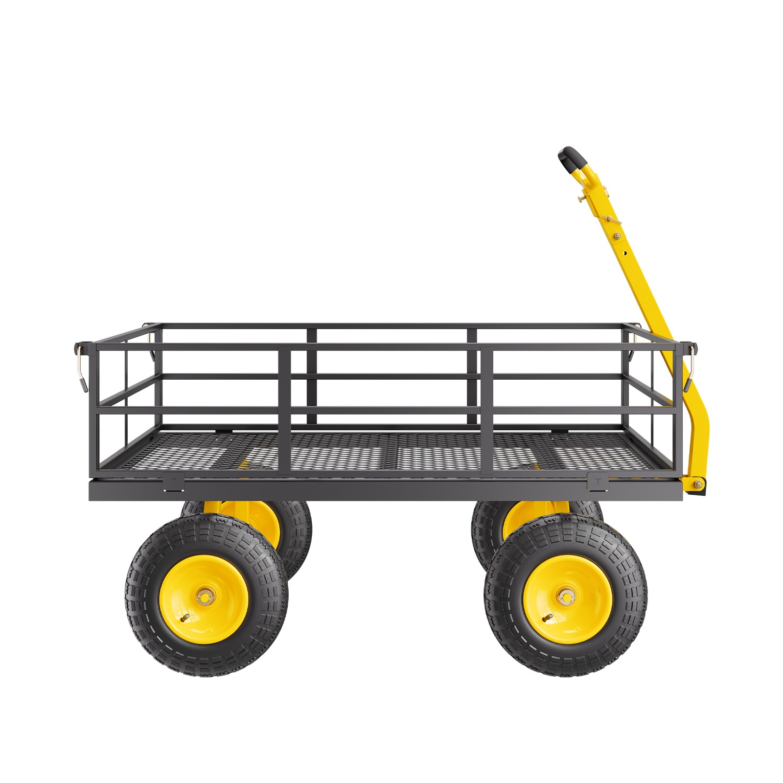 VEVOR Steel Garden Cart 1200lb Capacity Heavy Duty Yard Wagon Utility Cart 13in