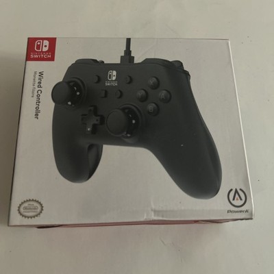 PowerA Wired Nintendo Switch Controller 1511370-01 Black w/ USB Cable.