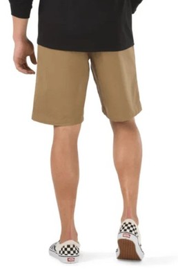 Vans size 32 khaki Shorts Men's Authentic Sturdy Stretch 20'' Outseam dirt Brown