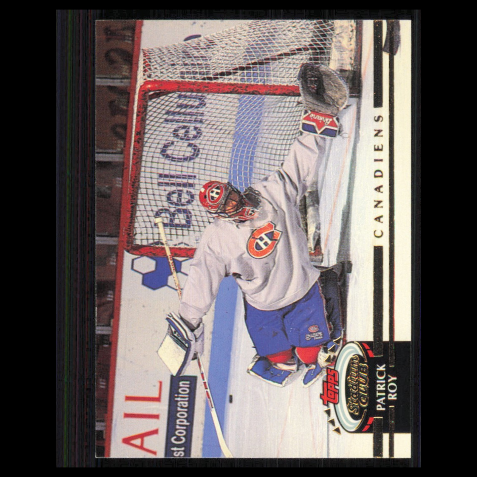 Patrick Roy #133 1992 Stadium Club Montreal Canadiens Hockey Card NHL NM