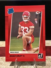 Noah Gray 2021 Panini Donruss Red Rated Rookie Chiefs *B2