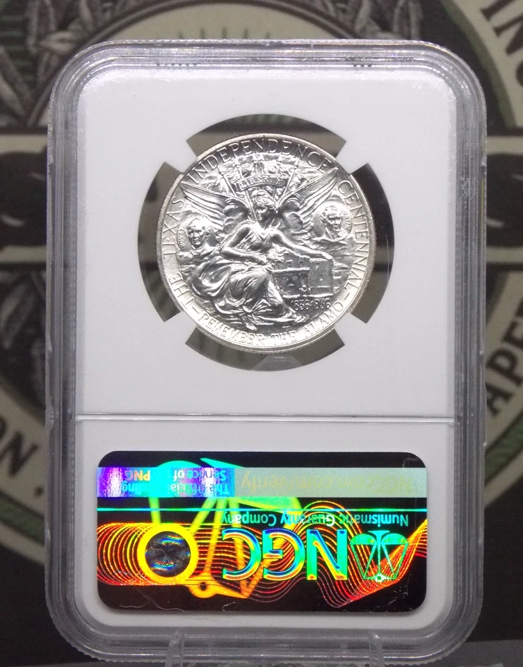 1938 "P" Commemorative *TEXAS* Half Dollar 50c NGC MS64 #036 BU Unc ECC&C, Inc. - Image 4 of 4