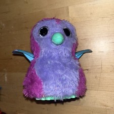 Hatchimals Glittering Garden Penguala Pink Purple Interactive Toy Bird Works 
