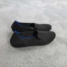 Rothy's Shoes Womens Size 7.5 Black Knit Flats Slip On Washable Casual Eco