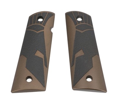 New Oem Sig Sauer 1911 Grips Government Fullsize Spartan Solid Aluminum Bronze