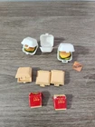 Vintage 1982 Barbie Loves McDonalds Playset Part Lot Of Food Fries Big Mac Boxes