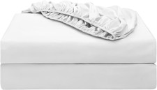 2-Pack Pure Cotton Twin XL Fitted Sheet, 600 Thread Count, White