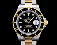 Rolex Rolex 16613 Submariner 18K Yellow Gold / SS Black Dial Circa. 2000
