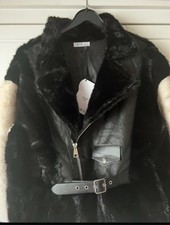 Apart Ausgefallene Lederjacke mit Fell (Imitat) bis  Größe 42/44