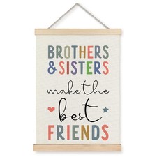 Kids Room Decor, Nursery Wall Decor, Brothers and Sisters Make The Best Frien...