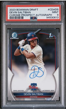 2023 Bowman Draft Chrome Devin Saltiban Auto PSA 9 Mint Phillies