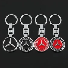 3d Metal Key Chain Ring for Mercedes Benz Amg Sport Emblem Car Home Decoration