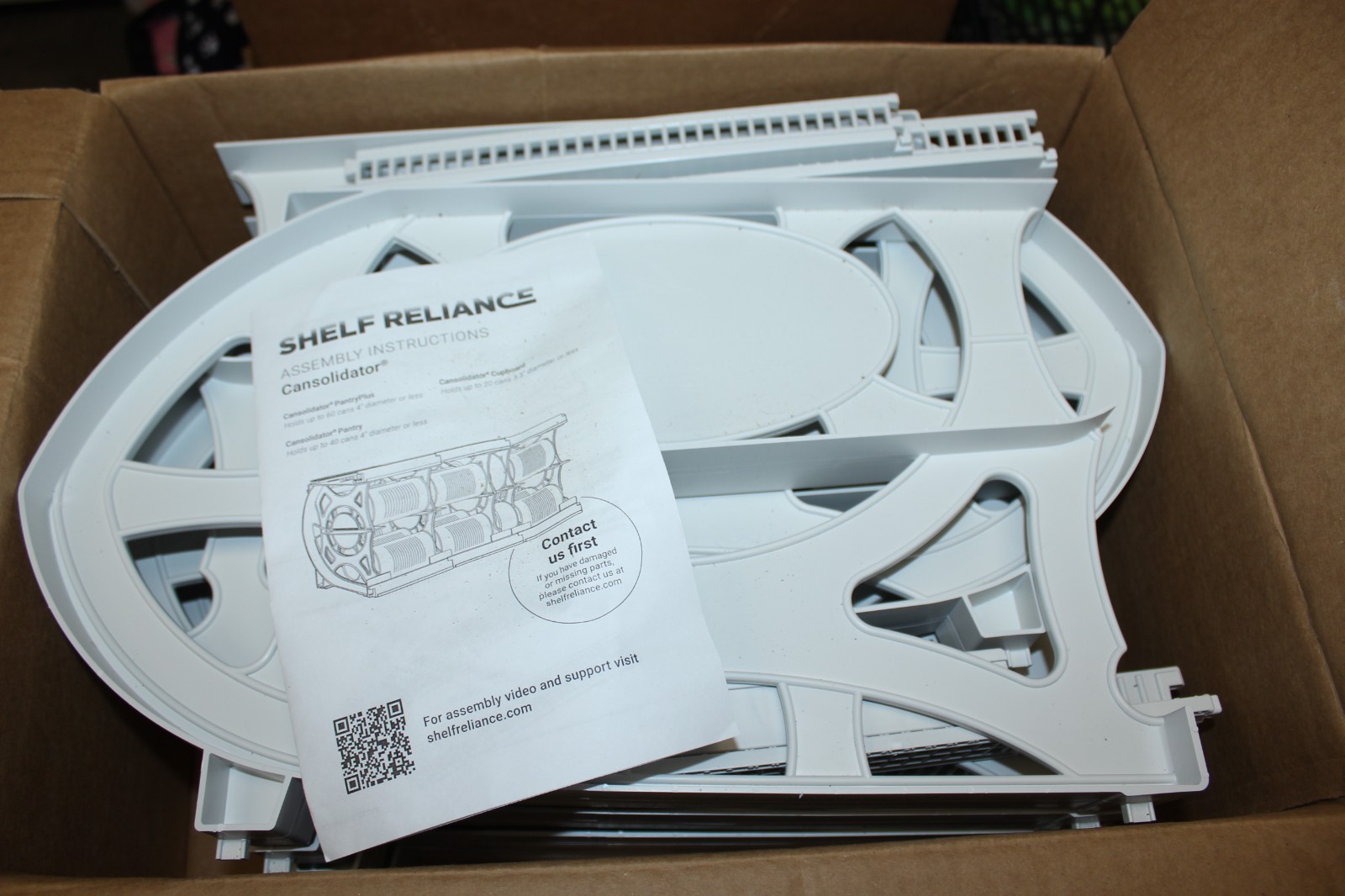 Shelf Reliance Cansolidator Adjustable Pantry PLUS Up to 60 Cans Holder NEW Can1