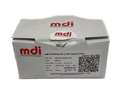 Advanced Microdevices MDI AseptiCap KS-y Capsule Filter 1'' 0.1um DKS15136AJXX301