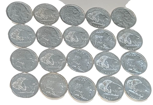 Roll of 20 - 1 Troy oz  Buffalo .999 Silver Round