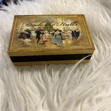 Gold Label Mr Christmas Music Box Player Matchbox Melodies Deck The Halls Works