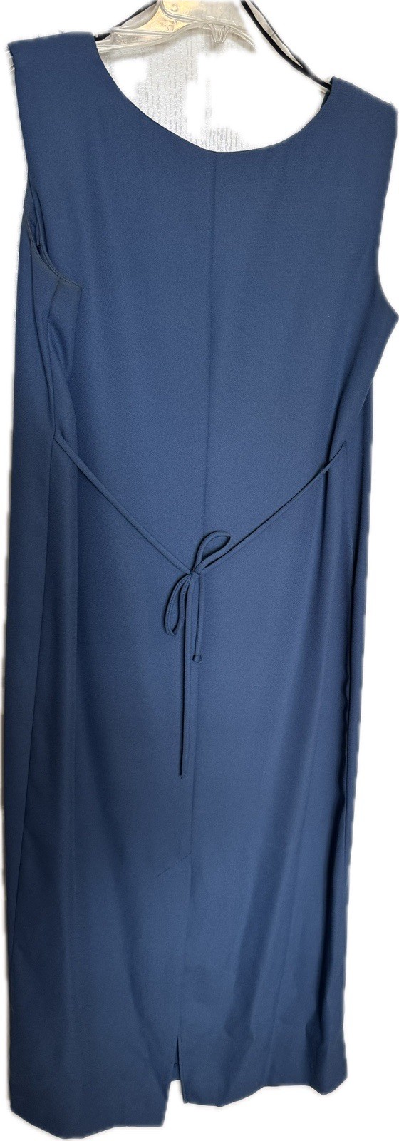 R&M Richards Women's Dress 2-Piece Maxi Jacket Blue White Size 10 Open Front