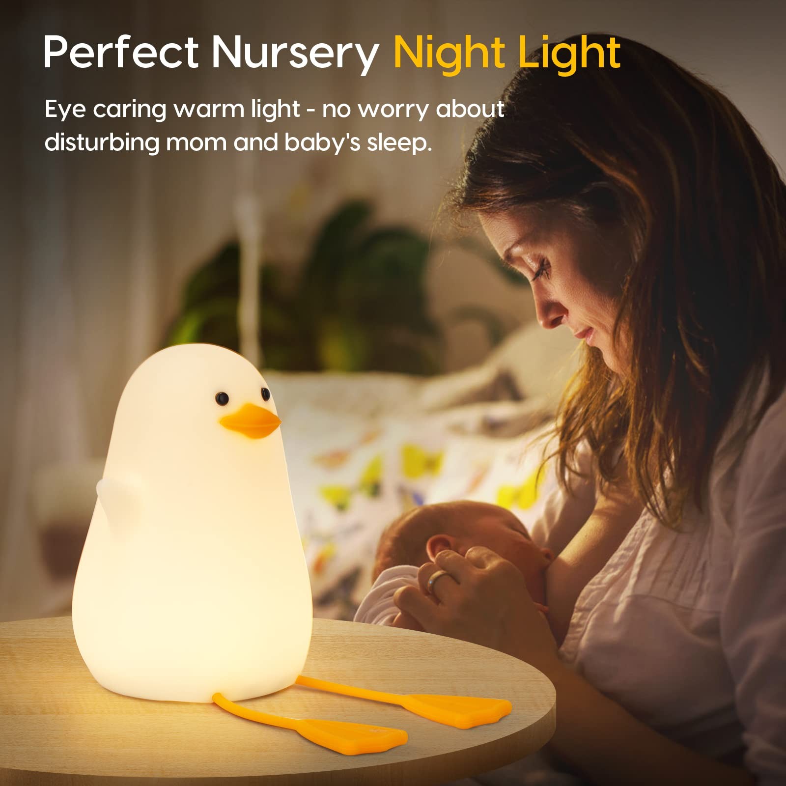 Veilleuse enfant canard LED silicone le cadeau de naissance idéal