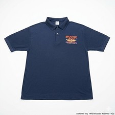 Men's Medium Vtg 1996 Brickyard 400 Polo Shirt Logo 7 Made in USA NASCAR Racing