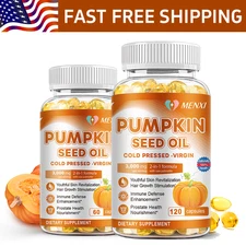 Pumpkin Seed Oil + Saw Palmetto 120 Cold Pressed Softgels | Prostate Support 