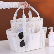 Multi Functional Pockets Mesh Beach Bag Toiletry Organizer  Vacation Essentials