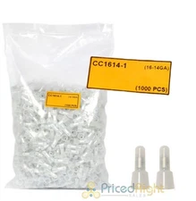 1000 pc. 16-14 AWG Closed End Insulated Nylon Plastic Wire End Crimp Caps Bulk