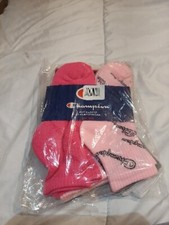 CHAMPION Youth 6-Pack Quarter Socks Size 9 - 11 Shoe 5Y - 7Y Multicolor Combo