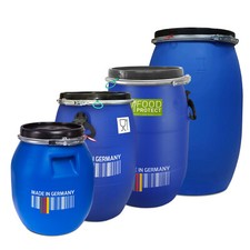 Deckelfass Regentonne Wasserfass 30-220 Liter Plastik Kunststoff UN-Zulassung