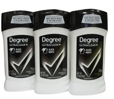 Degree Men Ultrqaclear +  Antiperspirant, Black and White, 2.7 6 Pack