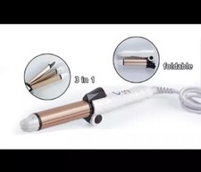 LUVME - ADVANCED CERAMIC 3-in-1 Flat Iron Curler  Crimper Foldable