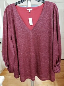 shimmer top plus size