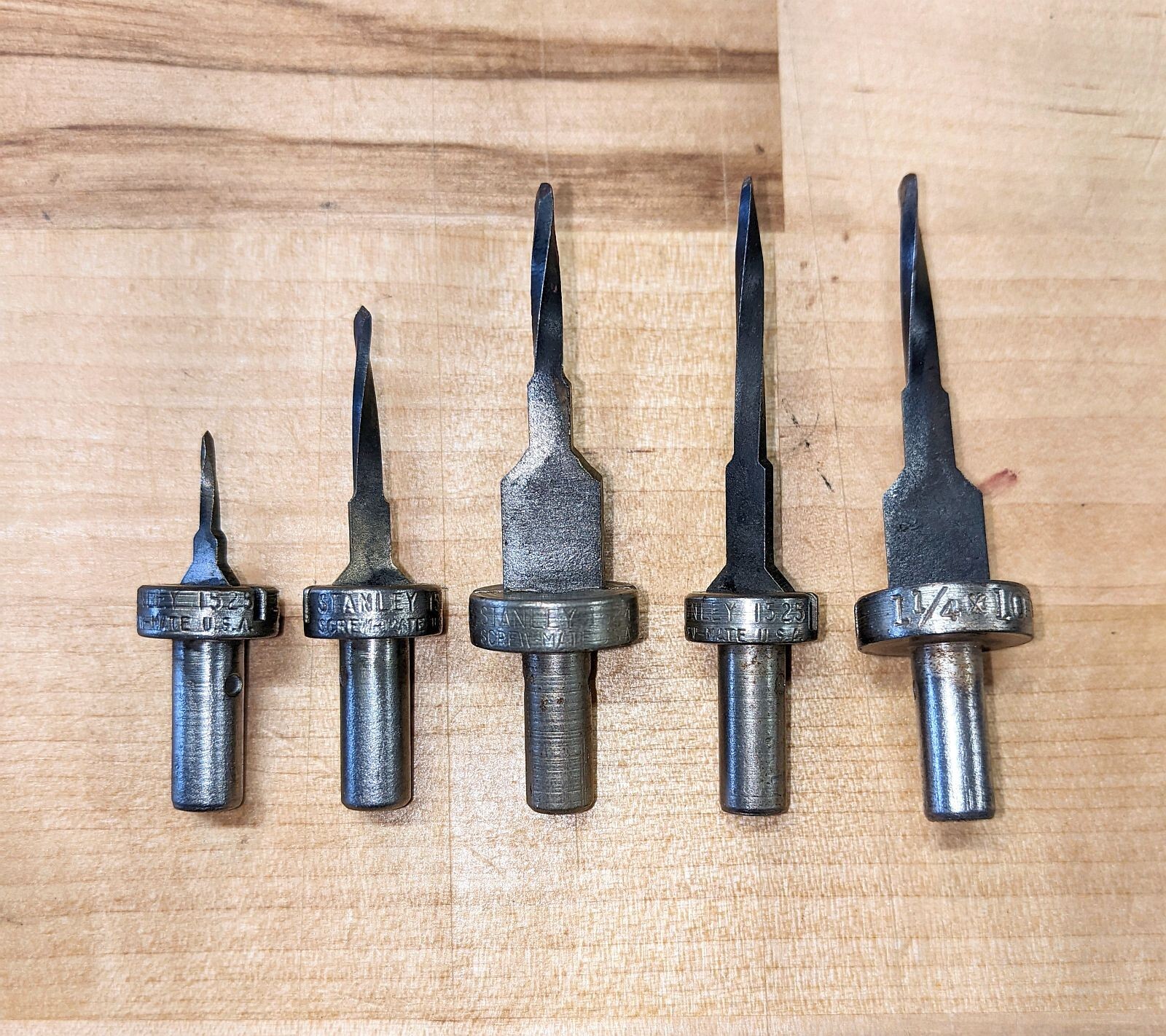 Lot of 5 Vintage Stanley ScrewMate Countersink Drill Bits eBay