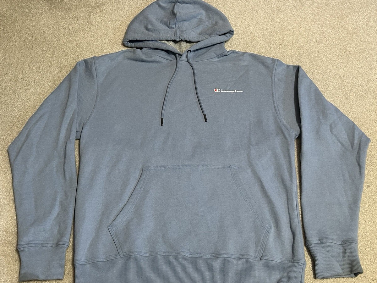 Champion Athletic Hoodie Sweatshirt Men's Medium Blue