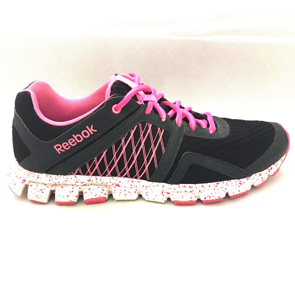 Zapatillas deportivas para correr Reebok Smoothflex 2.0 para mujer talla 11 negras rosas Foto 3 de 4