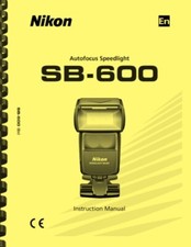 Nikon SB-600 SB600 Speedlight Flash OWNER'S INSTRUCTION MANUAL