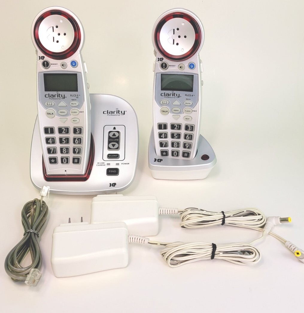 Clarity XLC3.4 Amplified Cordless Phone with Extra 3.5+Handset Needs