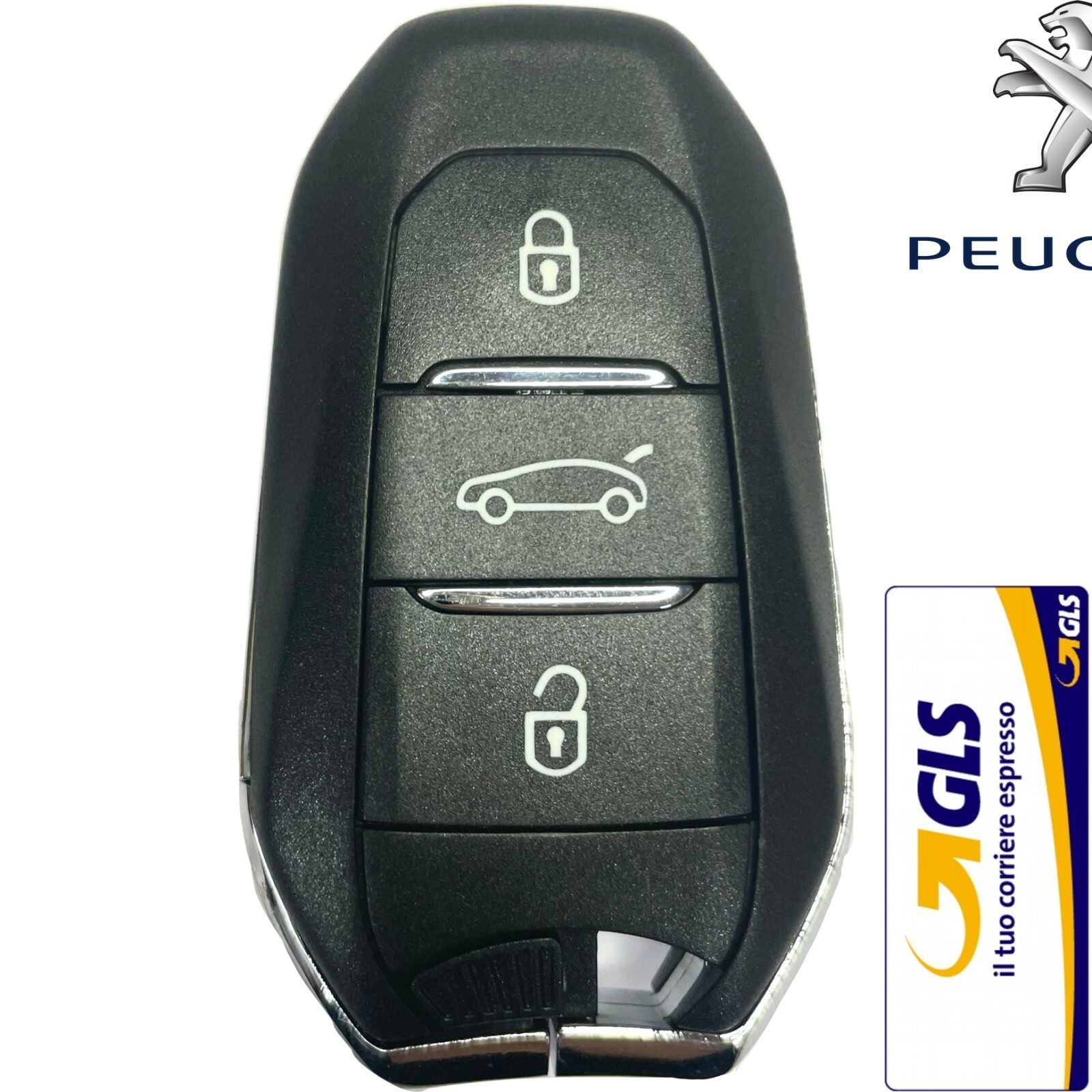 Telecomando Chiave Keyless 3 Tasti per Peugeot 208 308 2008 3008 - Chip ID46