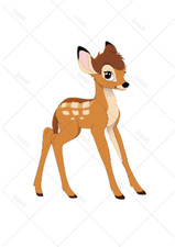 Pre Cut Bambi Edible Cake Topper, Decoration Various sizes