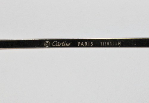 CARTIER SANTOS TITANIUM HALBRAND SONNENBRILLE Palladium Finish Gläser graugrün - Bild 11 von 11