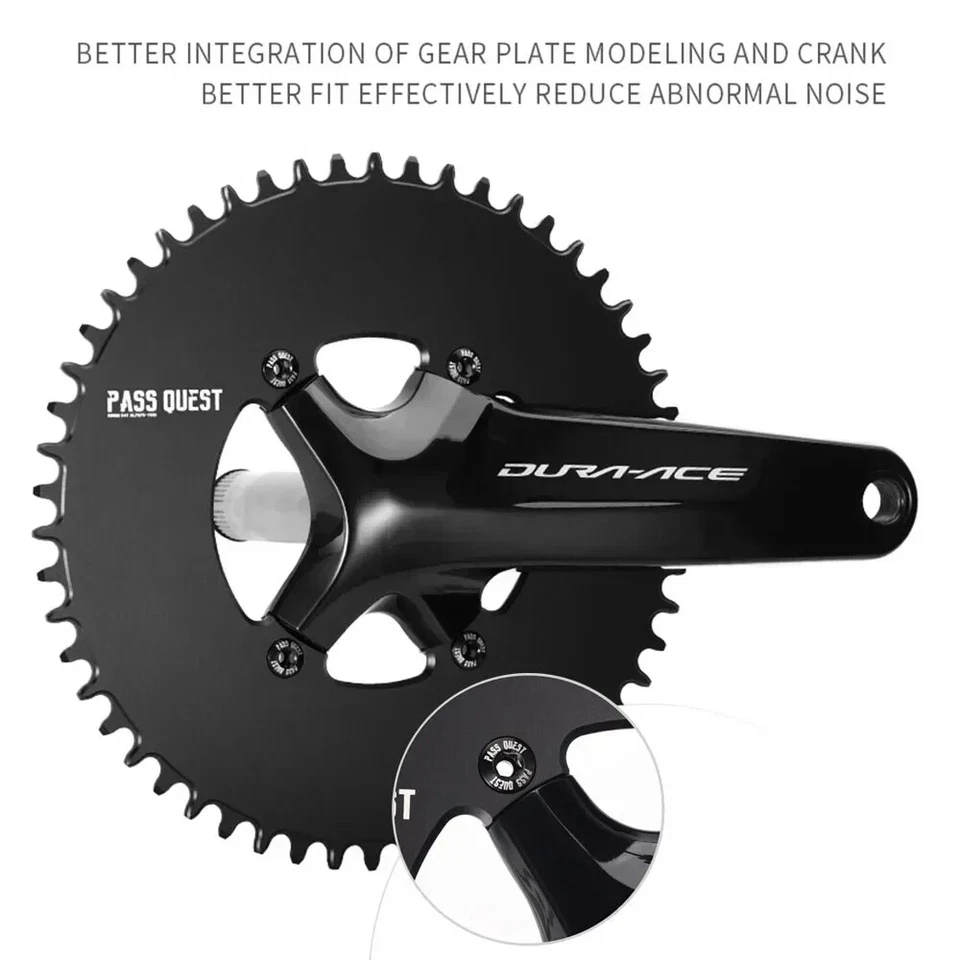 110BCD Round Chainring 46/48/50/52/54/56/58/60T Road Bike Chainwheel for Shimano - Image 3 of 4