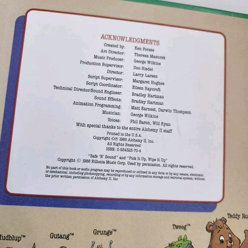 1988 Vintage Teddy Ruxpin Safet At Home Book Only - Picture 2 of 6