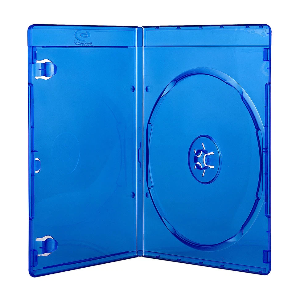 Paquete de 10 fundas de plástico delgadas de 7 mm BD DVD CD soporte de almacenamiento de un disco cubierta transparente azul Foto 2 de 4