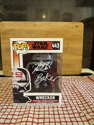 Wrecker #443 Funko Pop signiert von Dee Bradley Baker in weißem Lackstift + SWAU COA