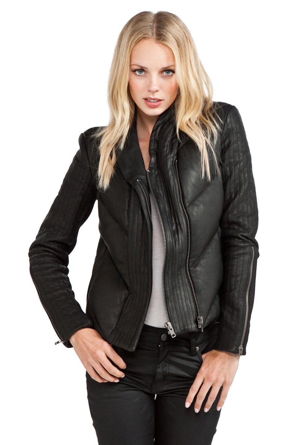 Helmut Lang Pitch Leather Puffer Size S image 2