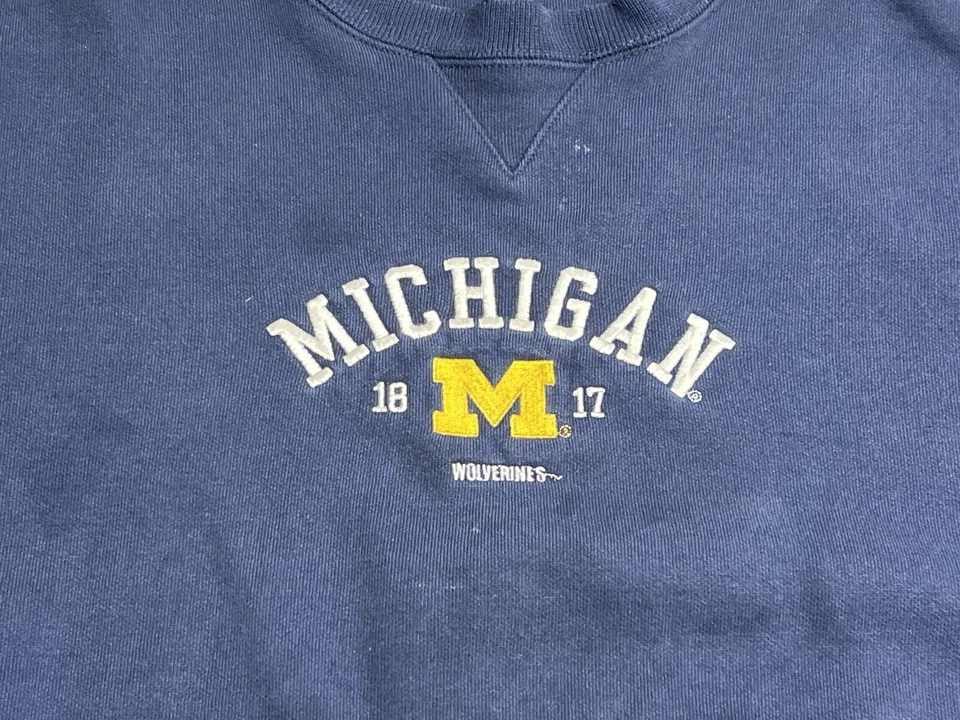 Sudadera vintage Nike University of Michigan Wolverines bordada para hombre talla L Foto 3 de 4