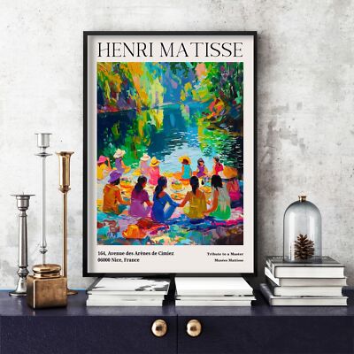 Henri Matisse Druck, Henri Matisse Ausstellungsposter, buntes Wandbild (16c)