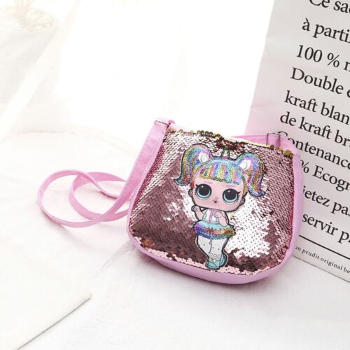 Doll Girl Mini Shoulder Bags Glitter Coin Wallets New Handbags  Kids - Picture 1 of 13